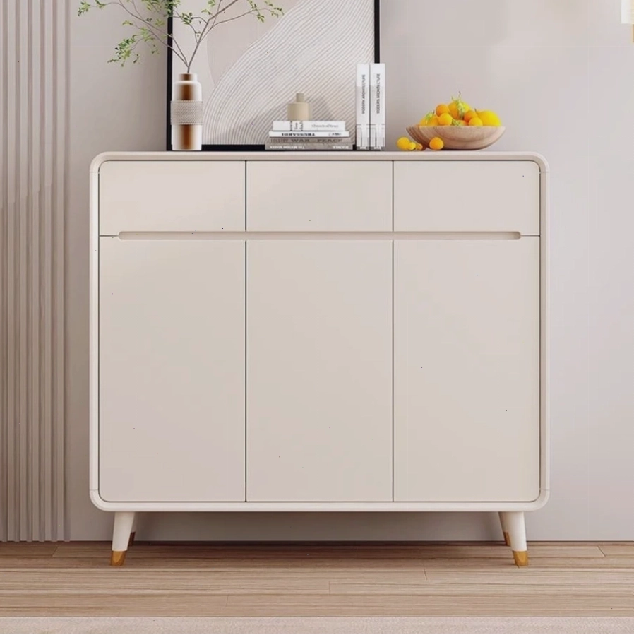 Tủ giày cao cấp màu trắng hiện đại, làm từ gỗ công nghiệp, thiết kế nhỏ gọn phù hợp nhiều không gian