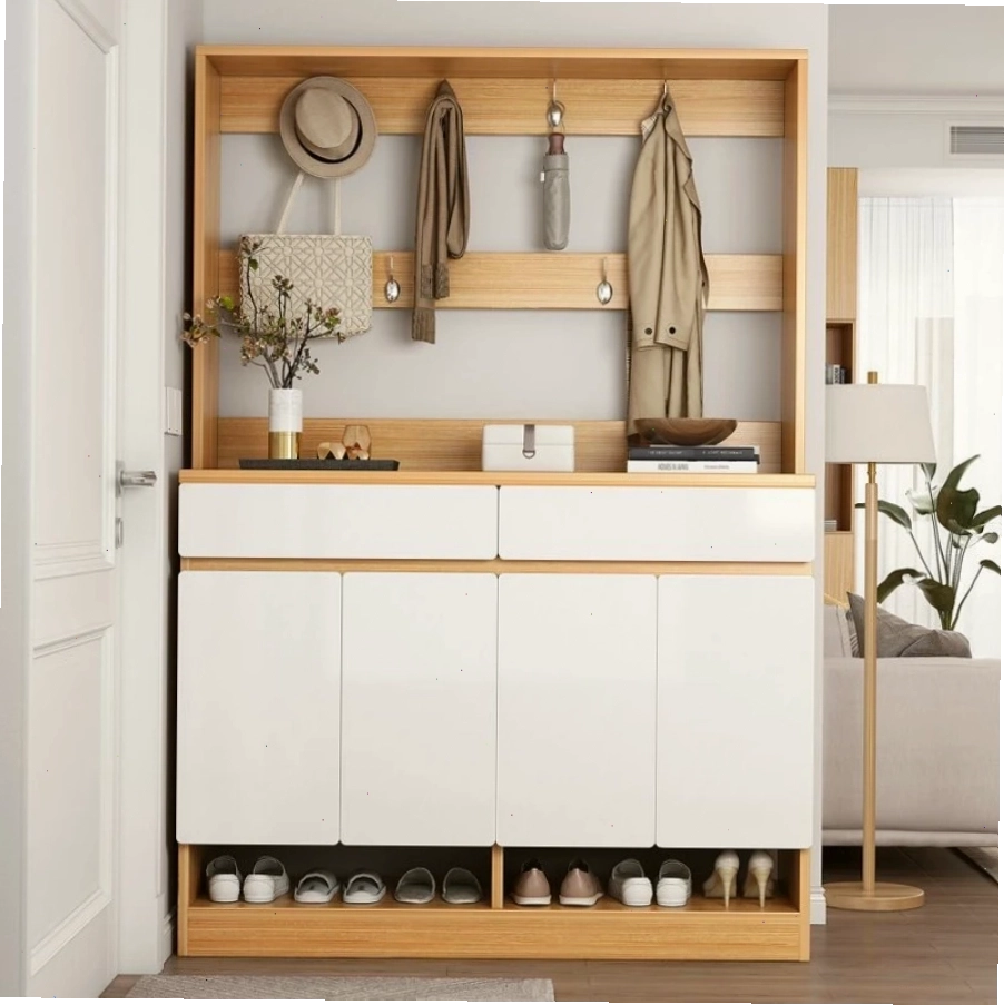 Tủ giày dép gỗ MDF thông minh, tích hợp hệ treo đồ tiện lợi, giải phóng không gian