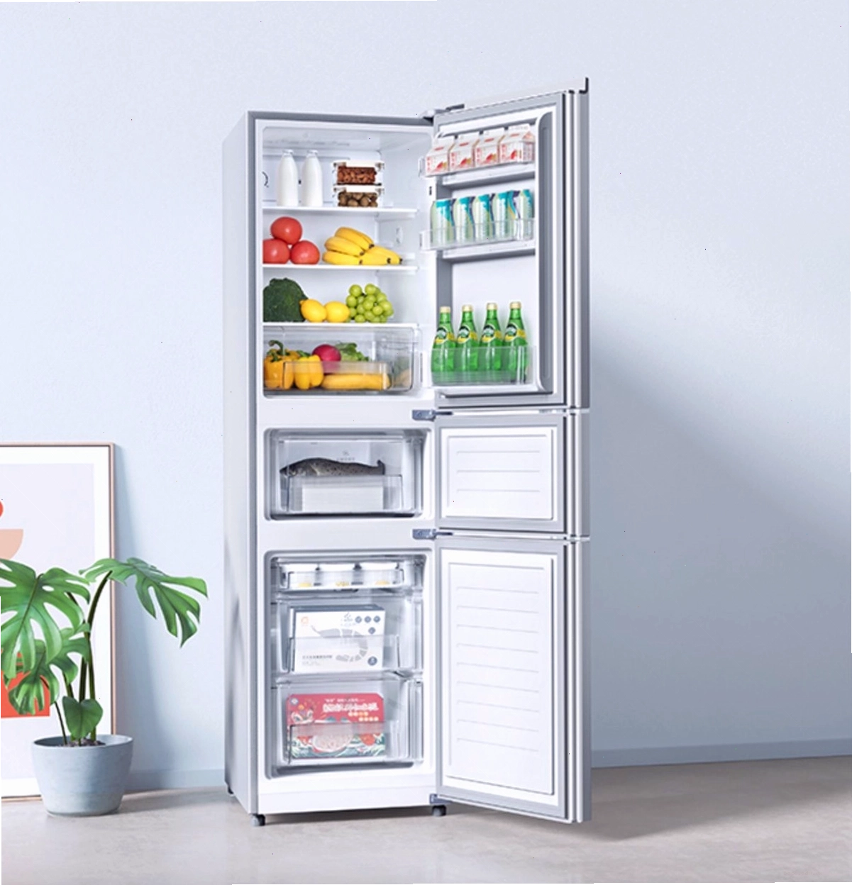 Tủ lạnh Xiaomi Mijia 216L với kiểu dáng hiện đại và nhiều tính năng thông minh