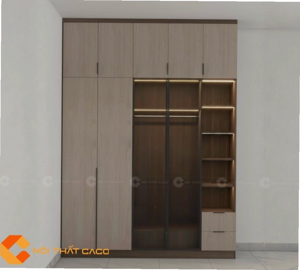 Tủ Quần Áo Cánh Kính TAK094 với thiết kế hiện đại và thanh lịch