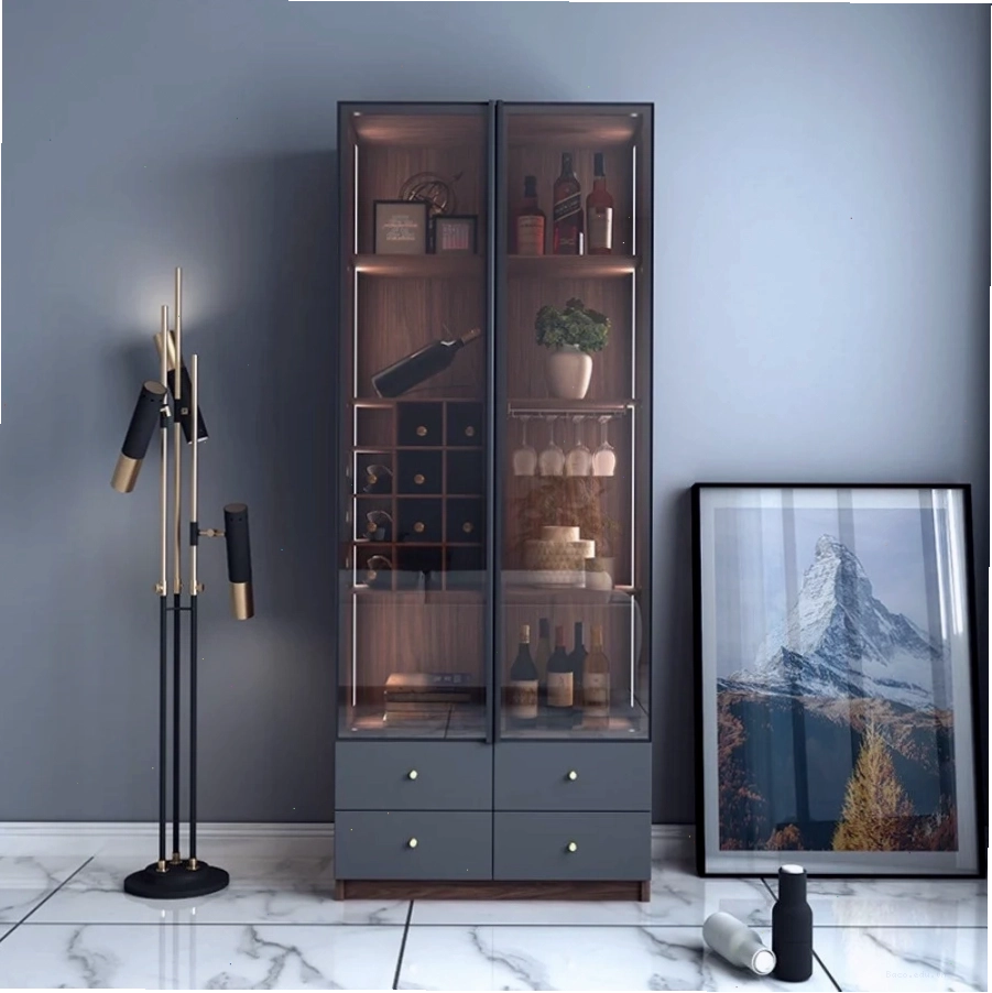 Tủ rượu cánh kính khung tủ gỗ công nghiệp MDF giá tốt