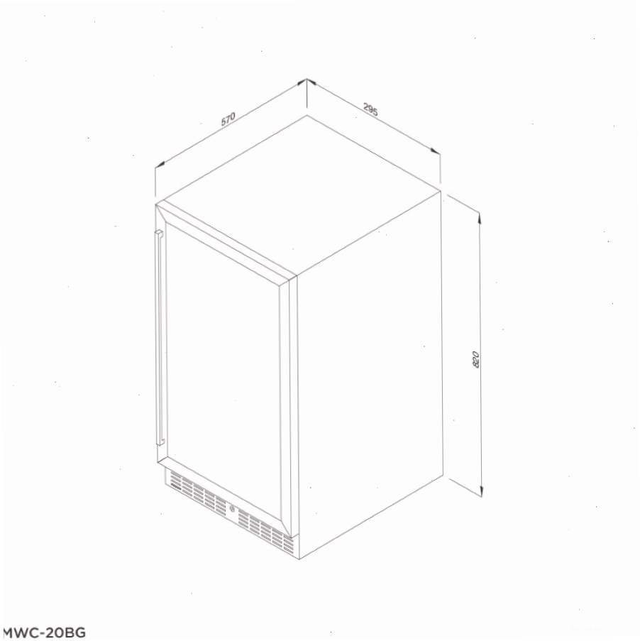 Tủ rượu độc lập âm tủ Malloca MWC20BG dung tích 50L