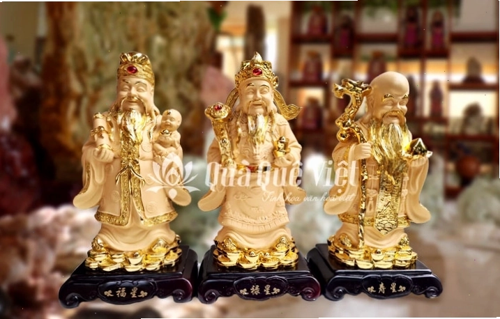 Tượng tam đa phúc lộc thọ cầu mong hạnh phúc, tài lộc, trường thọ