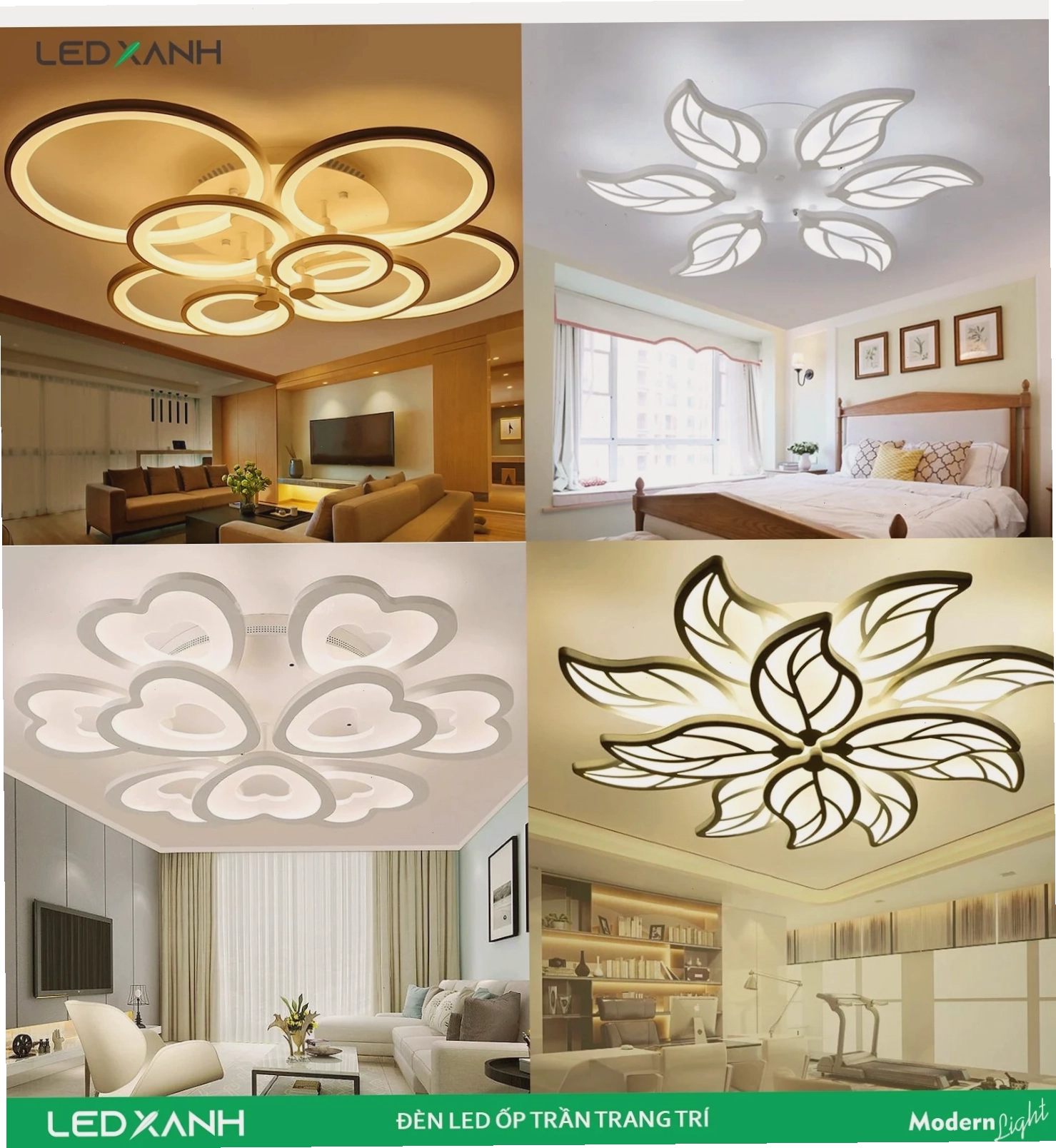 Ứng dụng của đèn led ốp trần trong trang trí