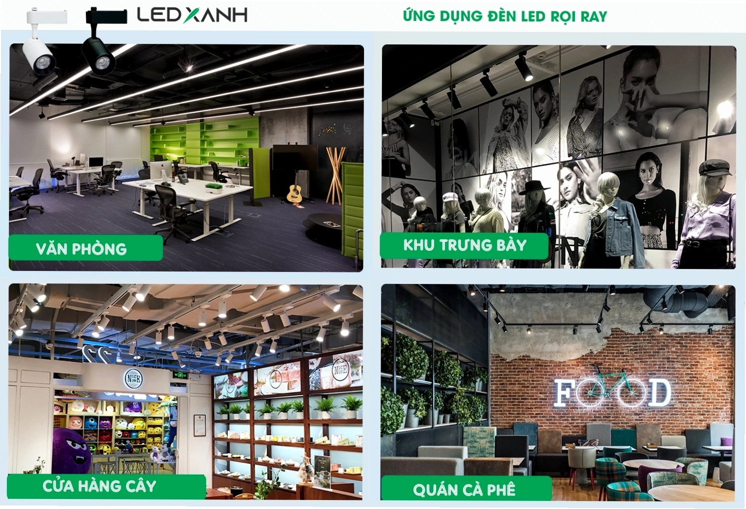 Ứng dụng đèn LED rọi ray trong các lĩnh vực khác