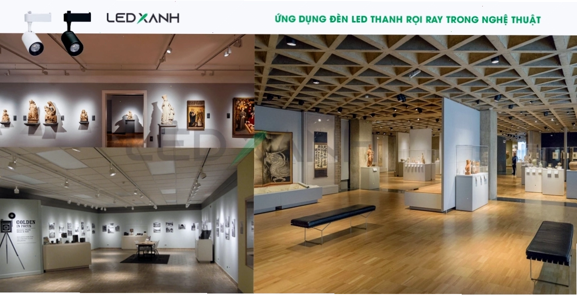Ứng dụng đèn LED rọi ray trong triển lãm nghệ thuật