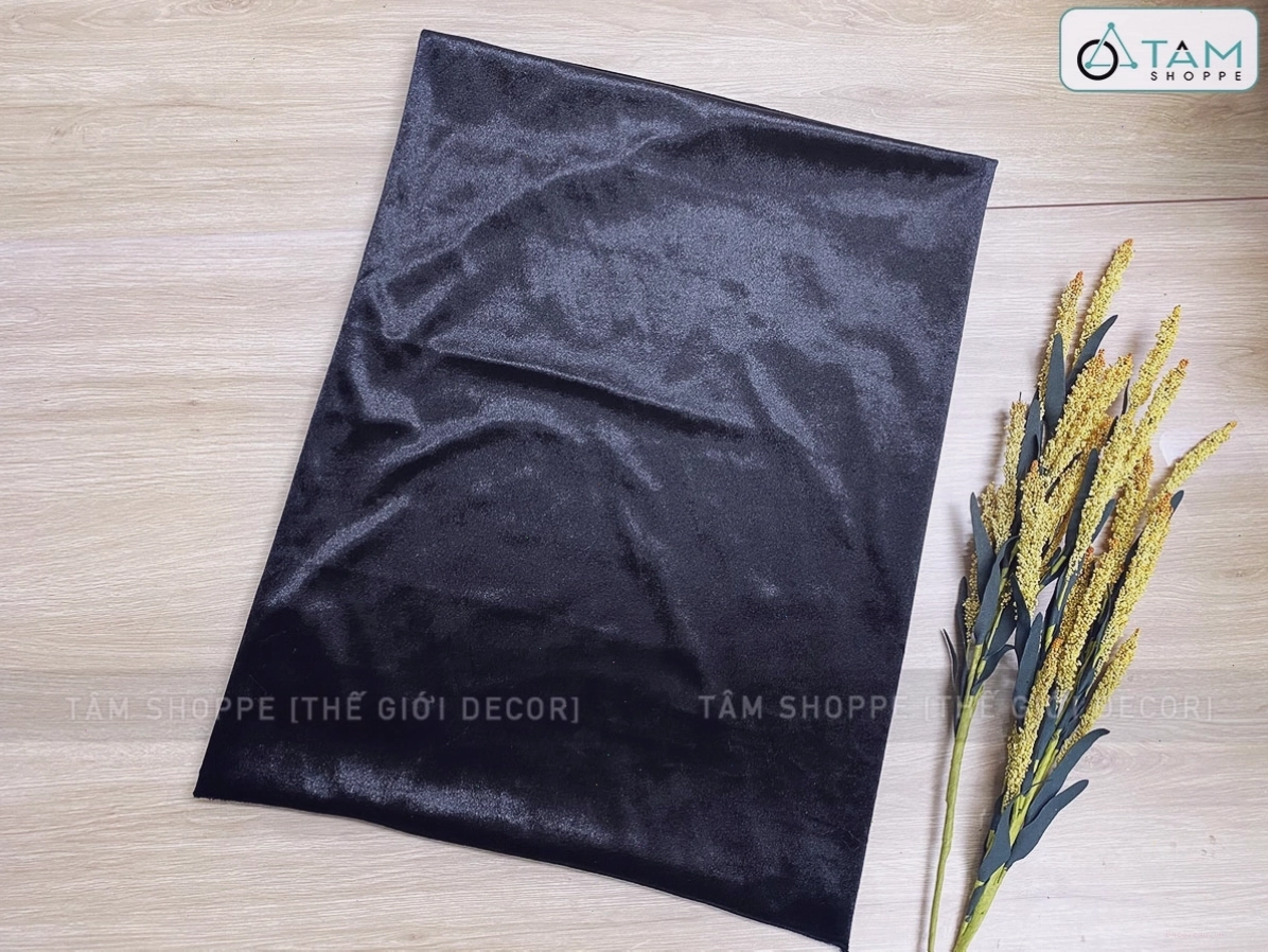 Vải nhung đen khổ 1m6
