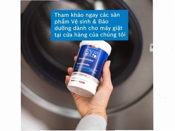 Vệ sinh máy giặt Bosch định kỳ bằng sản phẩm Clean and Care