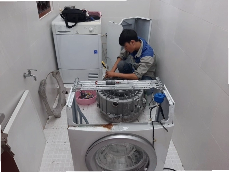 Vệ sinh máy giặt lồng ngang