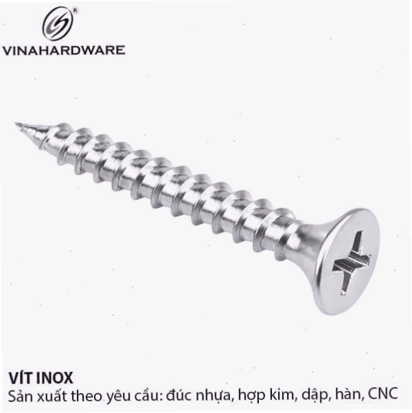 Vít đầu bằng inox 304 M3.5-ZS3515I, một trong nhiều mẫu mã vít inox chất lượng cao
