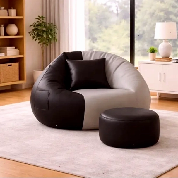 Vỏ ghế lười bean bag Karuto 4XL có đệm kê chân