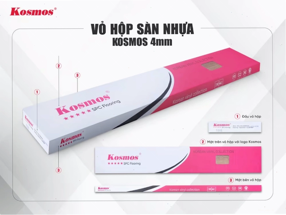Vỏ hộp sàn nhựa Kosmos 4mm