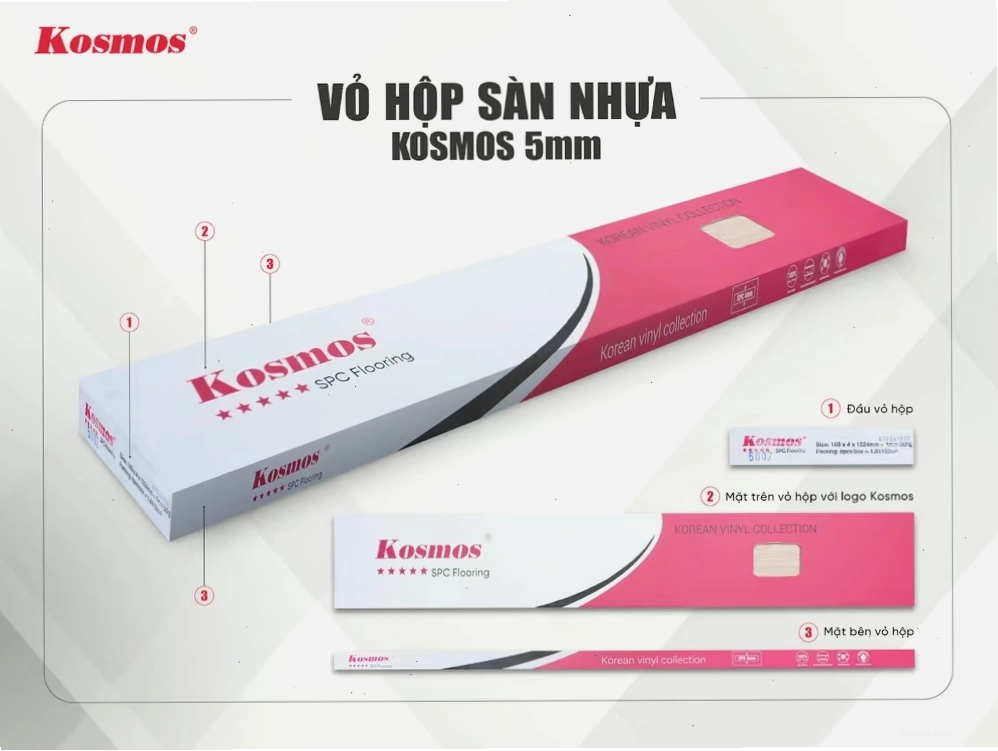 Vỏ hộp sàn nhựa Kosmos 5mm