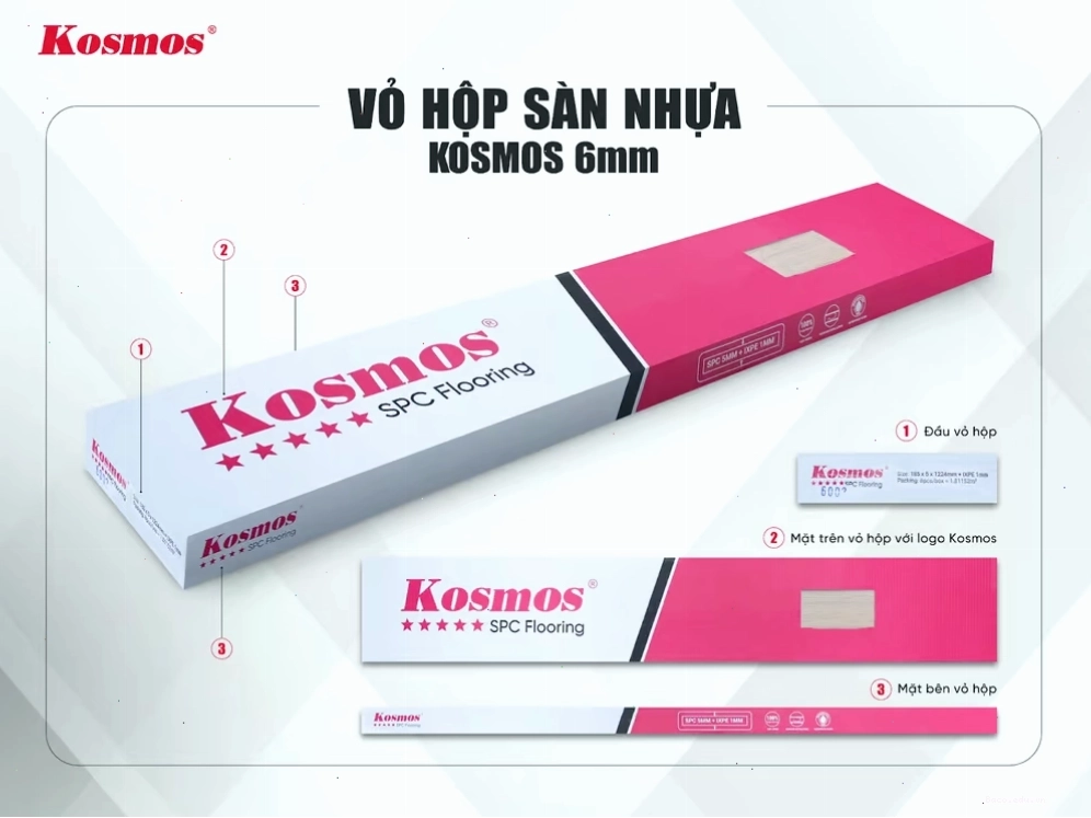 Vỏ hộp sàn nhựa Kosmos 6mm