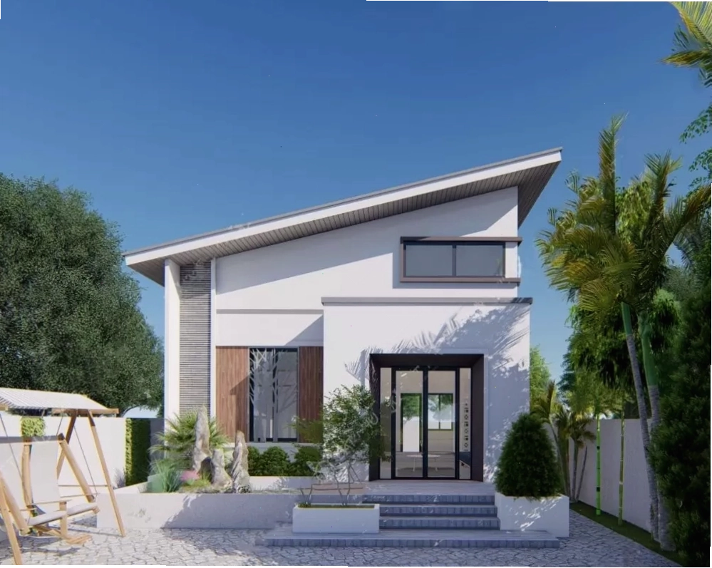 xây nhà cấp 4 mái lệch 200 triệu mái lệch, mang đến vẻ đẹp hiện đại và cá tính